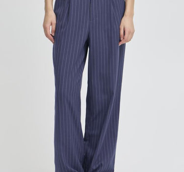 ICHI BROEK BLAUW MET STREEP