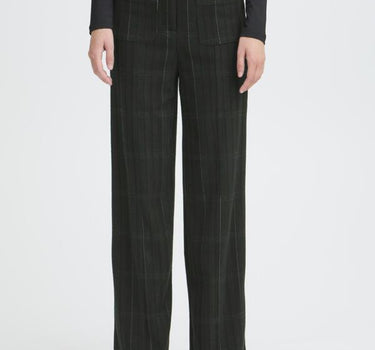 ICHI BROEK BLACK/GREEN/KAKI