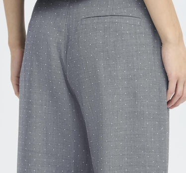ICHI BROEK GRIJS MET GLITTER