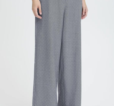 ICHI BROEK GRIJS MET GLITTER
