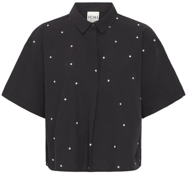 ICHI BLOES ZWART MET MET GLITTER DETAIL
