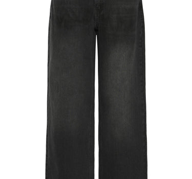 PULZ JEANS ZWART MET LICHT GLITTER STREEP