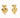 Flawed lovers earrings goud