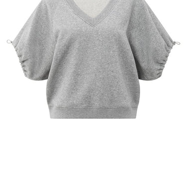 YAYA SWEATER PULL GRIJS MET V HALS