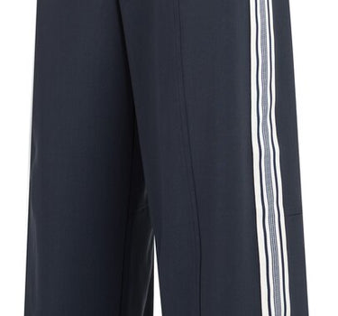 YAYA BROEK BLAUW MET WITTE STREEP