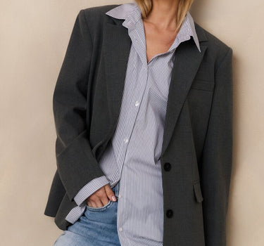 YAYA MET MOUWLOZE GESTREEPTE BLAZER