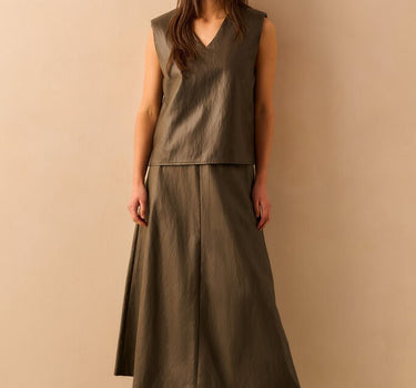 YAYA SKIRT FAUX LEATHER