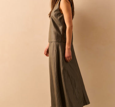 YAYA SKIRT FAUX LEATHER